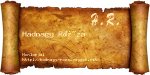 Hadnagy Róza névjegykártya