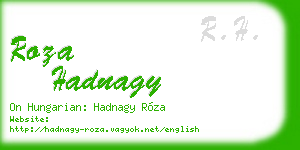 roza hadnagy business card